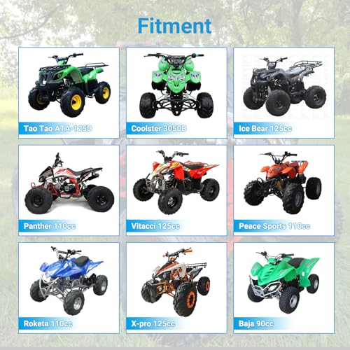 EOPOAYI 35mm (1-3/8\") Air Filter Compatible with Taotao Coolster 110cc 125cc Baja Sunl Apollo SSR ATV Quad 4 Wheeler 50cc 70cc 90cc CRF50 Go Kart Pit Dirt Bike Parts Petcock Fuel Shut Off Valve