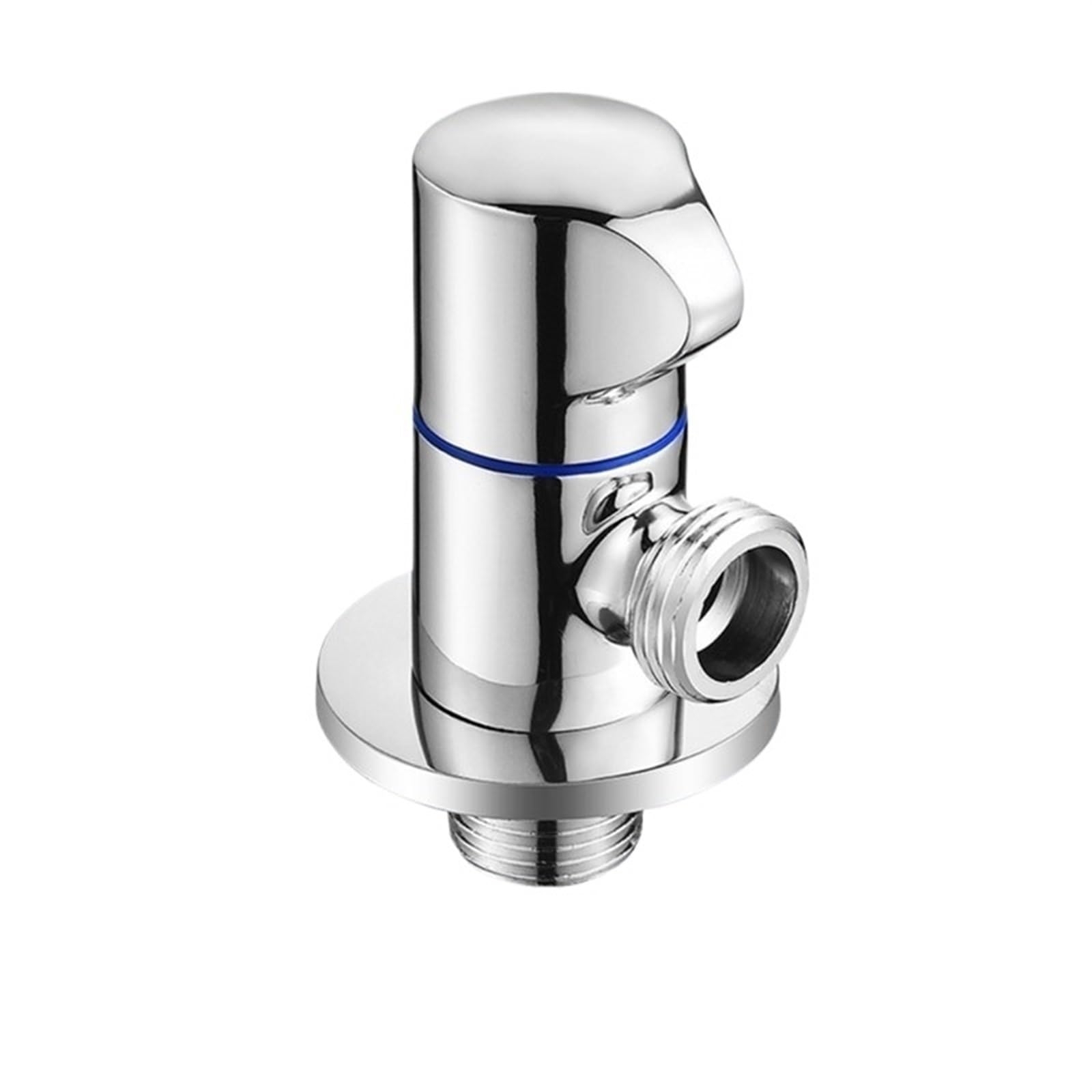Robinet d'angle chromé G1/2 en acier inoxydable pour chauffe-eau et cuisine