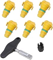 Vista 8 de Tapón de drenaje de aceite, paquete de 7 unidades compatibles con Ford F150 Mustang Bronco Edge Lincoln Explorer 2.7, 3.0, 3.5, 5.0 KX6Z6730B