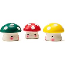 Squeaky Dog Toys, Soft Latex Squeaky Dog Ball for Small Dogs Puppies, Cute Bounce Squeak Mushroom Pet Toys