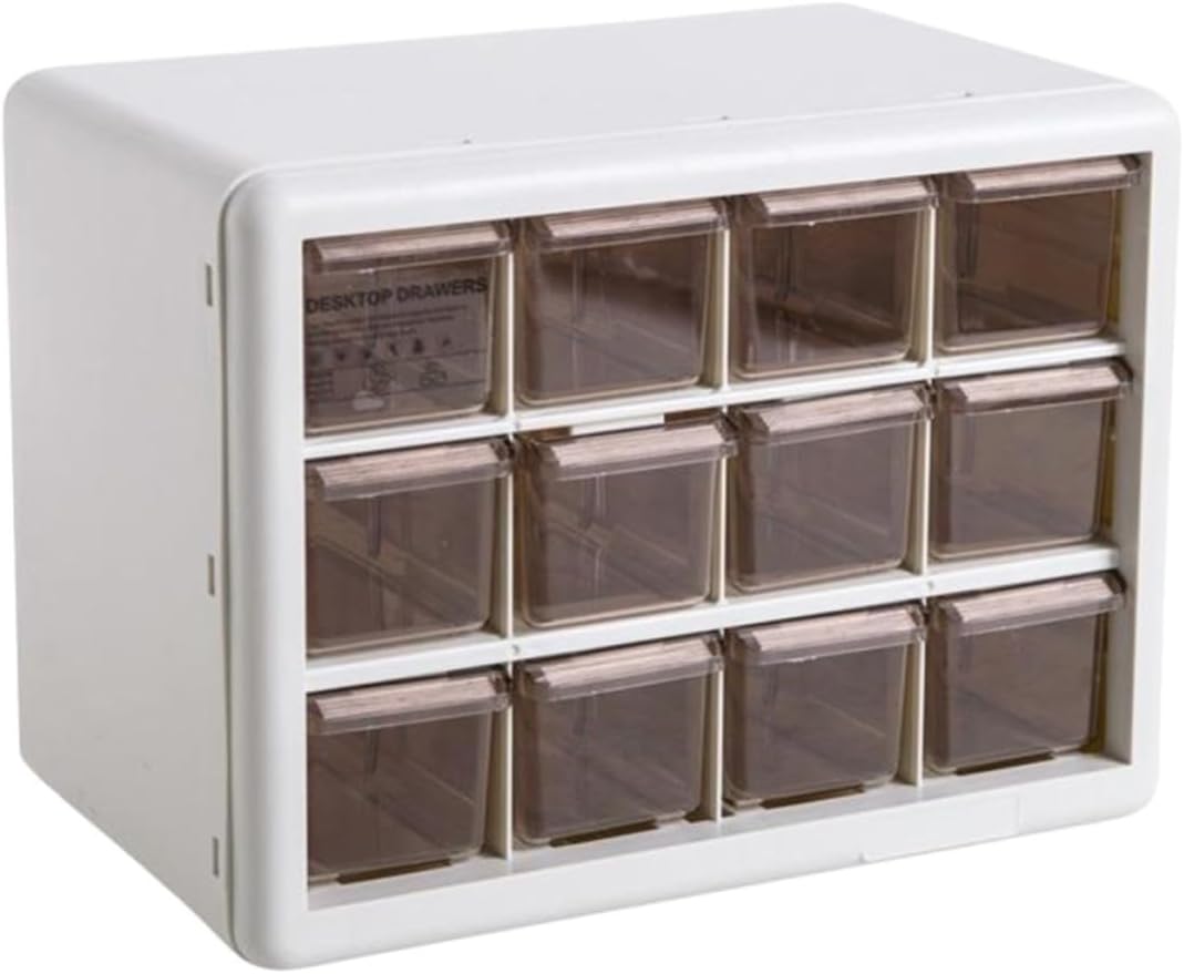 Multi-deck Drawer Jewelry Organizer Box with Plastic Material and Wall Adhesive Mounted Use for Desktop and Living Room Storage