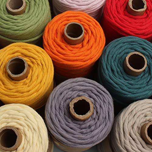 Cordon macramé 4mm vert sauge de 80m pour suspension de plantes - 5