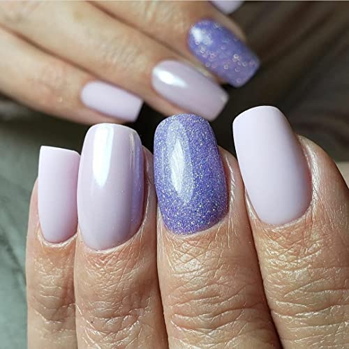 KLOSS BEAUTY Customized LILAC LOVE NAILS Nails - Set of 10 hand painted Gel finished UV treated Press-On Nails,Salon like nails at home (Long Coffin, M)