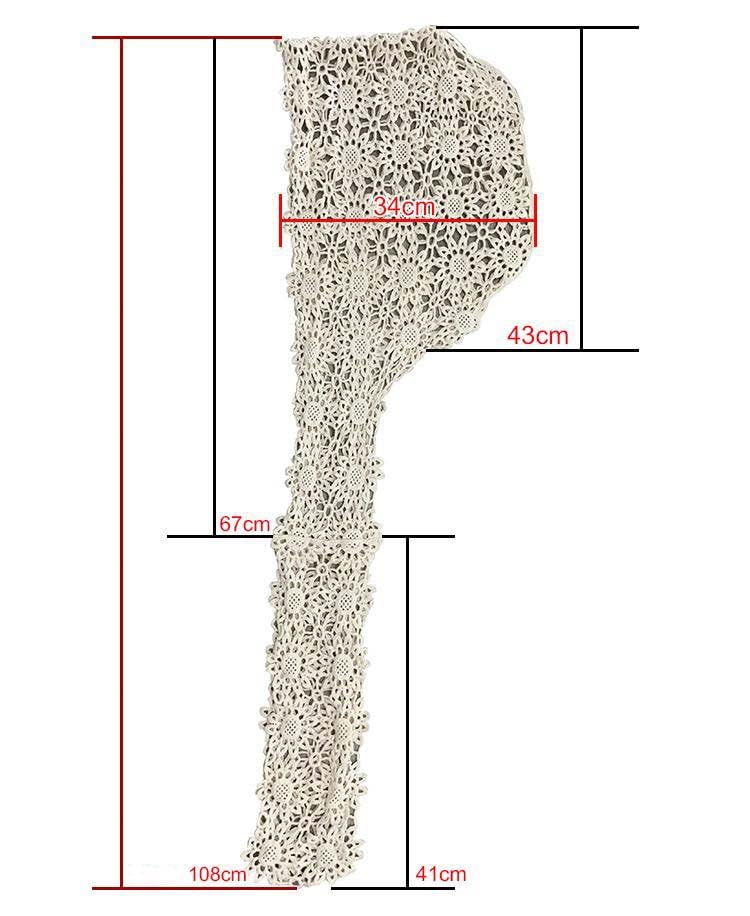 Knitted Hooded Scarf Elegant Lace Flower Sunscreen Headscarf Breathable Shawl Wrap Neck Scarf2