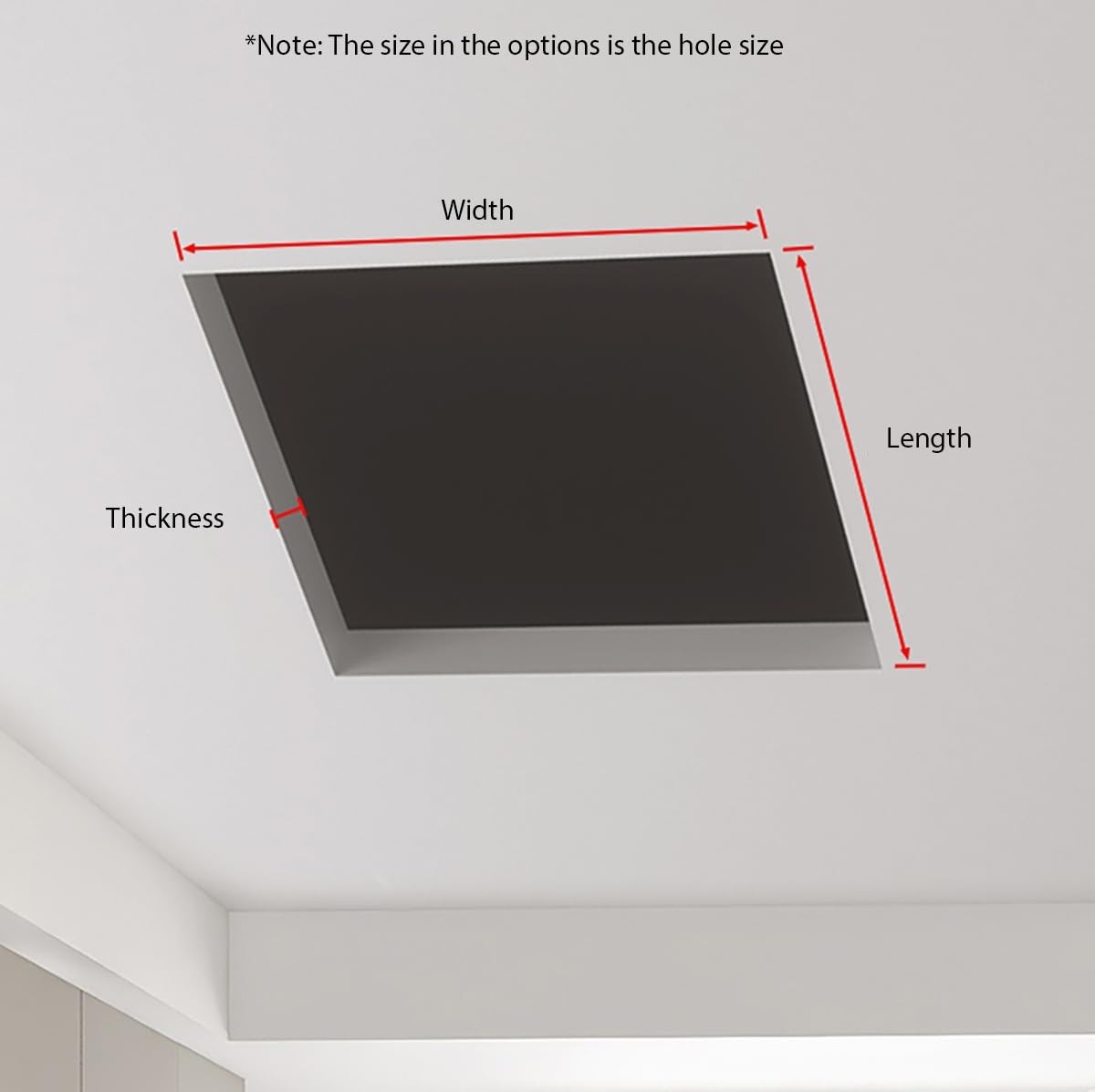 Trampilla Pladur Panel De Acceso para Inspección,de Techo con Marco De ABS, Ideal para Paneles De Yeso Pladur, Panel De Acceso De Fácil Instalación(22x24in (55x60cm))