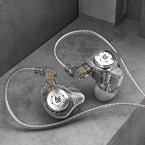 Fone de Ouvido KZ EDX Pro Retorno de Palco Ponto Case Brinde (Transparente Sem Microfone)