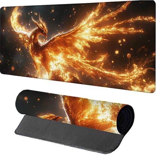 Tapis de souris gaming oiseau de feu haute précision et vitesse pour joueur PC