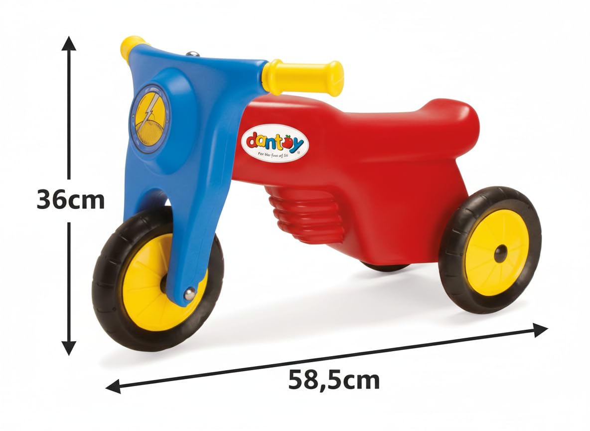 Dantoy - Klassiker - Mehrfarbig - Racer kinderfahrzeug - Laufrad ab 3 Jahre - Balance Bike - Motorisiertes Spielzeug - Kinder Scooter mit 3 Räder - Nordische Umweltzeichen - Produziert in Dänemark