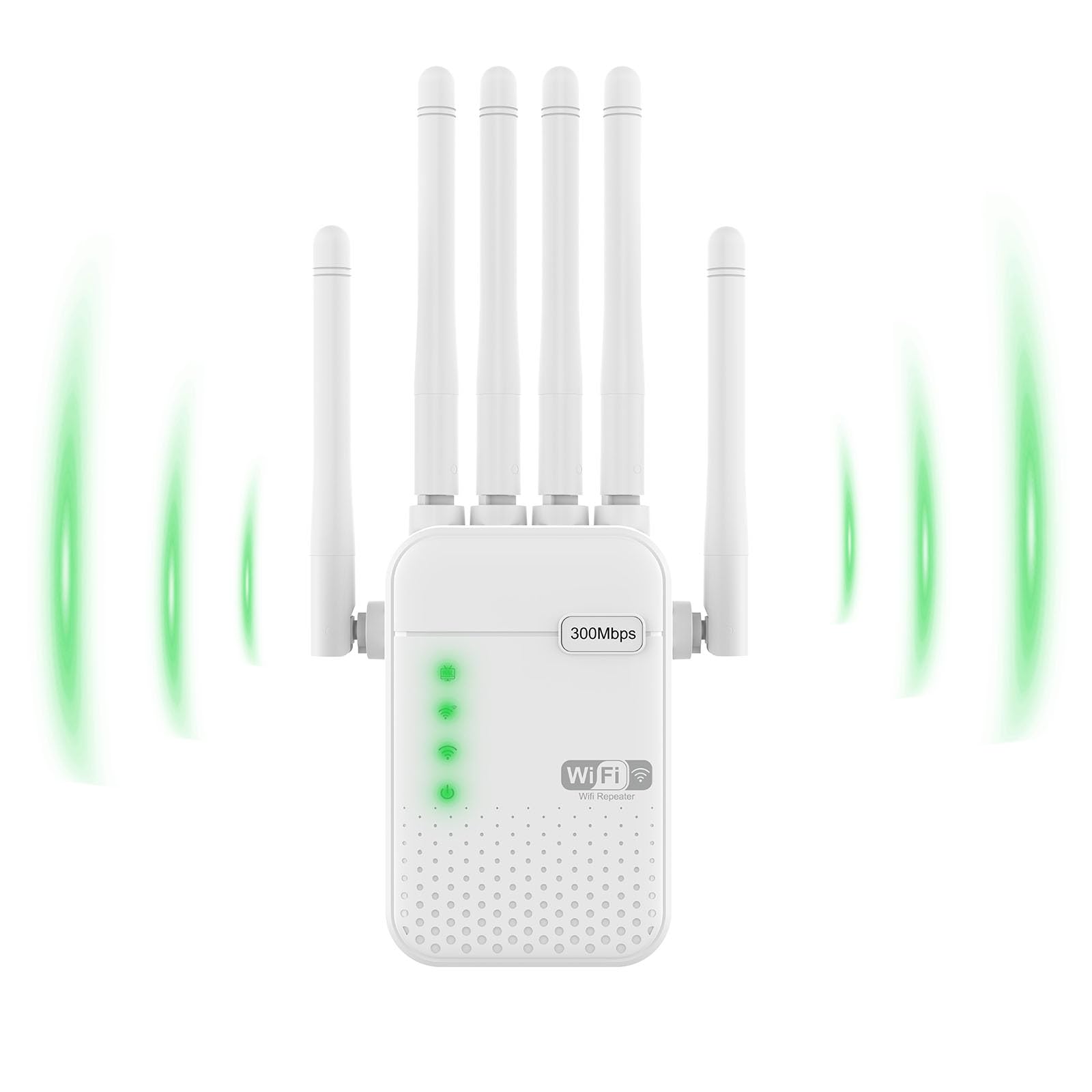 Répéteur WiFi, amplificateur de Signal WiFi, 6 antennes, 2 Ports LAN, Prend en Charge Les Modes routeur/Point d'accès, Compatible avec Tous Les routeurs, adapté à la Maison et au Bureau﻿-ZB