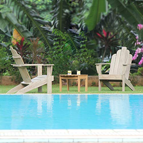 Cambridge Casual Arie Adirondack Chair, Teak Wood/Weathered Gray #TOP5