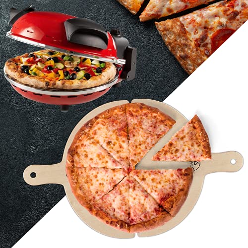 Pizza Paletten Set 30cm Birkenholz Pizzaschaufel Kurz Doppelofen Elektro Profi Zuhause Schamottstein...