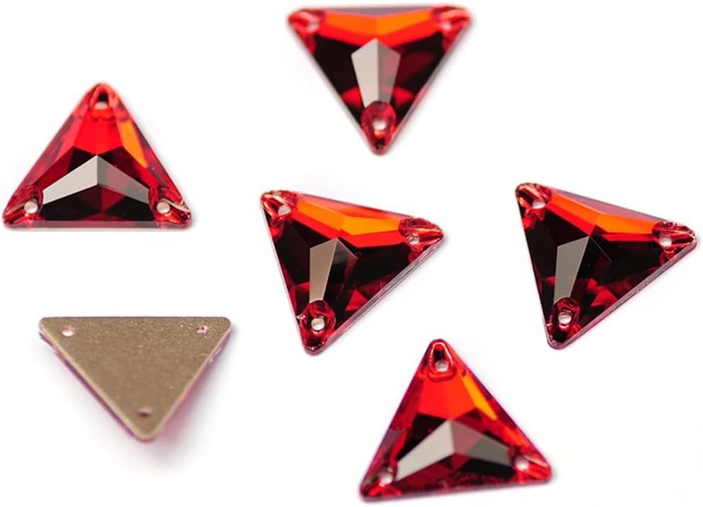 Trójkątne Kamienie Do Szycia Aaaaa I Kryształy Glass Strass Płaski Tył Szyte Cyrkonie Do Sukienki Biżuteria Kryształ, VM, 22mm 24Pcs