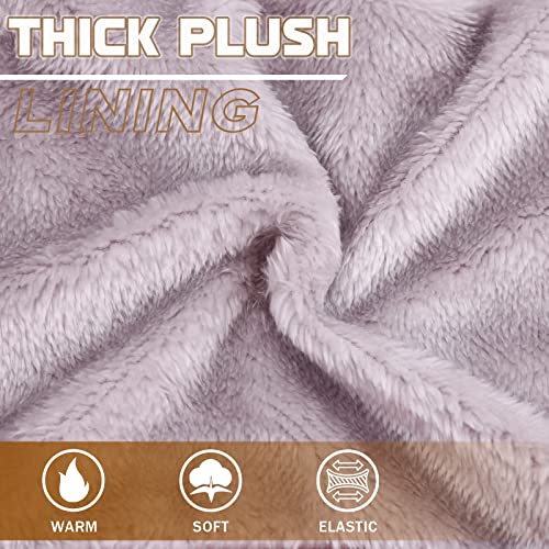 Nasular Men Winter Neck Warmer Double-Layer Women Ski Neck Gaiter Knitted Fleece Scarf Cold Weather Half Face Cover Circle Scarves(Adult,A-Leather Pink) #TOP2