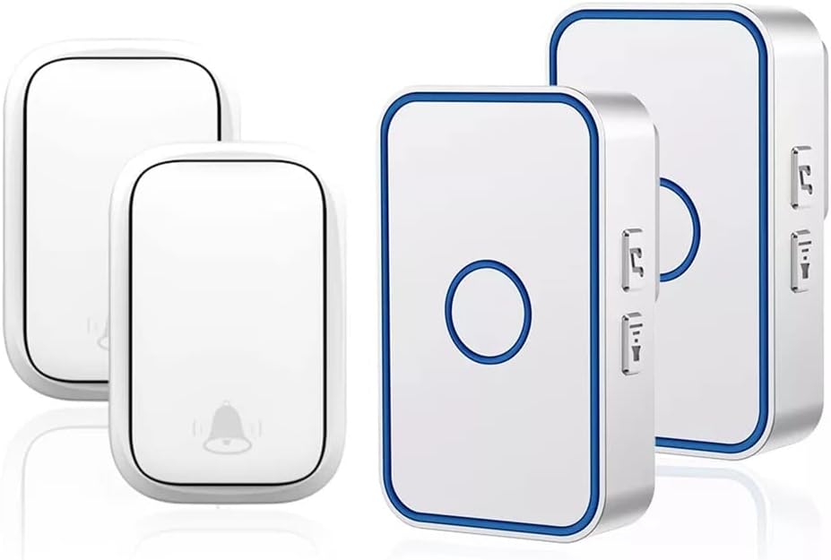 Self-Powered Wireless Doorbell No Battery Need LED Doorbell 150M Remote Home 60 Ring Calling Bell