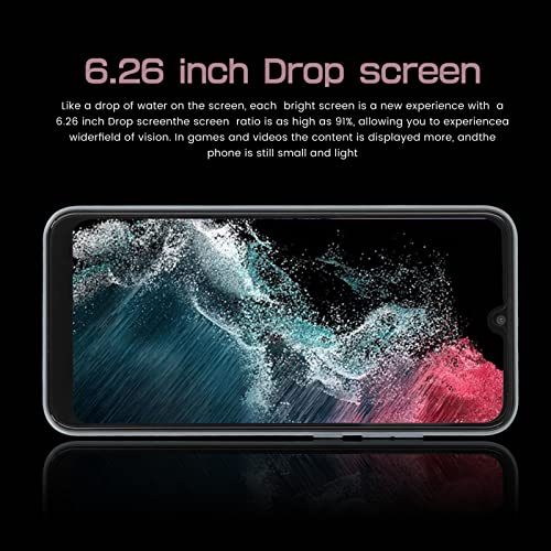 Olåst Smartphone 6,26" HD, 64GB, Dubbla SIM, Ansiktsigenkänning