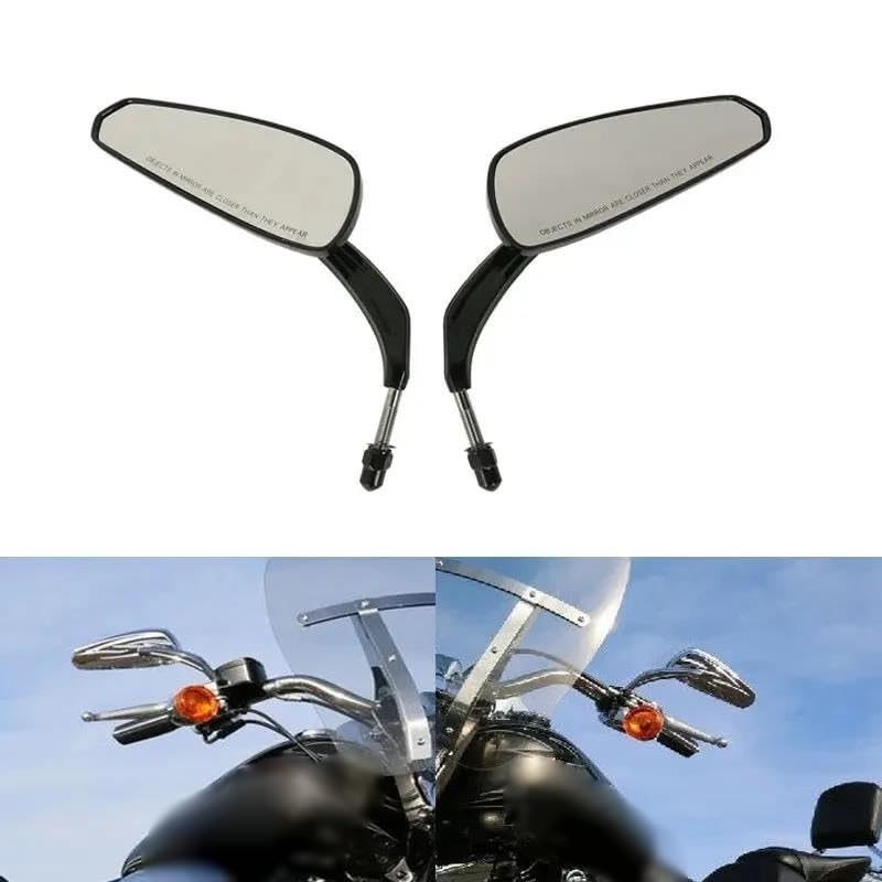 Espejo retrovisor de aluminio negro para manillar Sportster 4