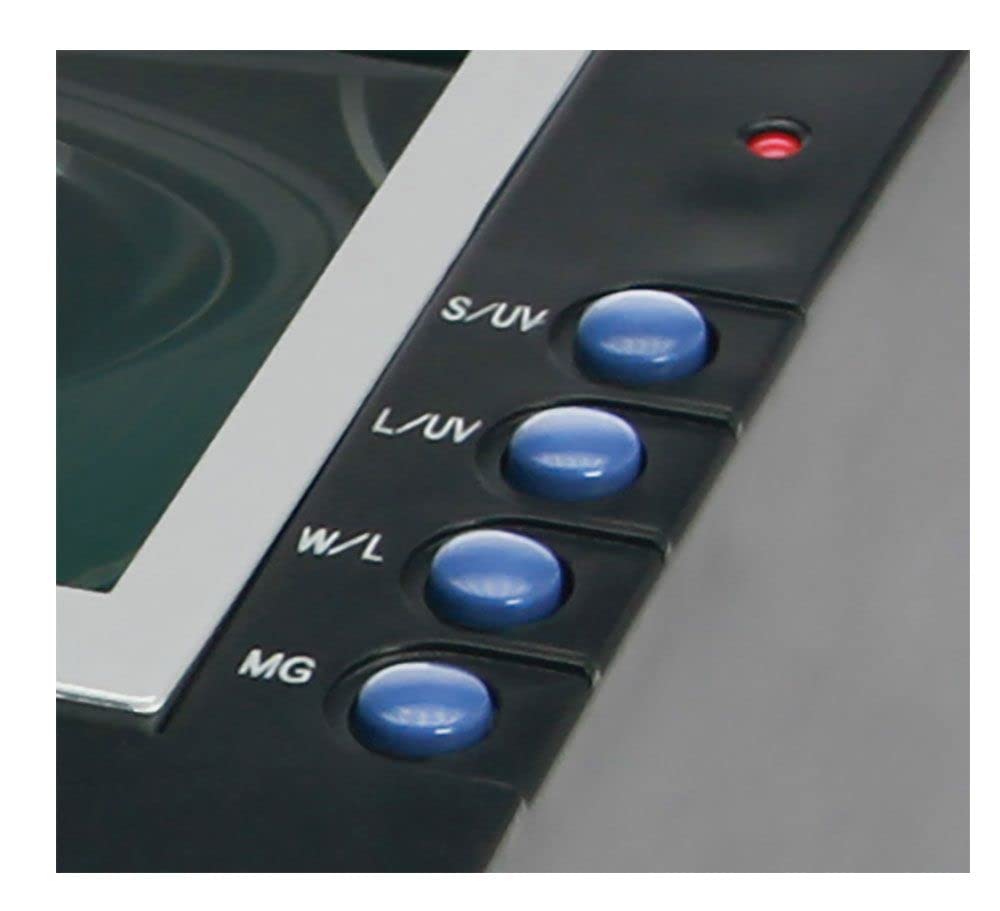 Safe 9865 PHILALUX3 Lupe & UV Lampe - das universal Prüfgerät-Großlupe UVC 256nm Phosphor UV 366 nm - 2, 5-12, 5 fache Vergrößerung- zum prüfen von Briefmarken - Münzen - Banknoten