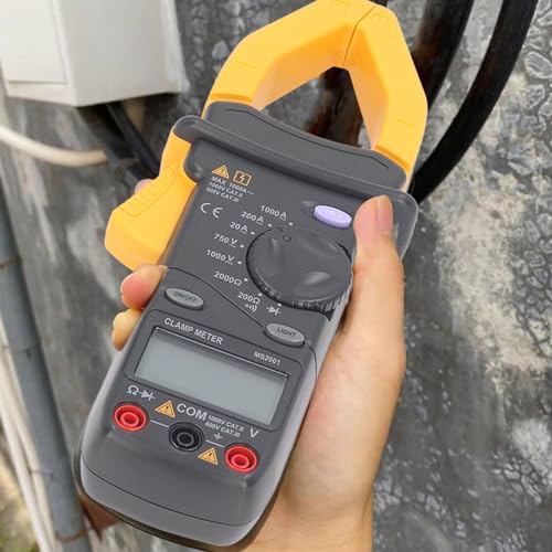 Pinza Amperimétrica Digital con Pantalla LCD Retroiluminada Multímetro para Medición de Corriente AC, Voltaje AC/DC, Resistencias, Diodos y Continuidad miniatura 3
