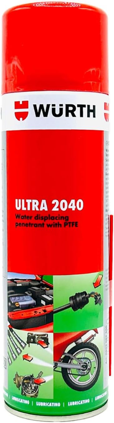 Wurth Ultra 2040 Lubricant, Penetrant and Water Displacer 500ml