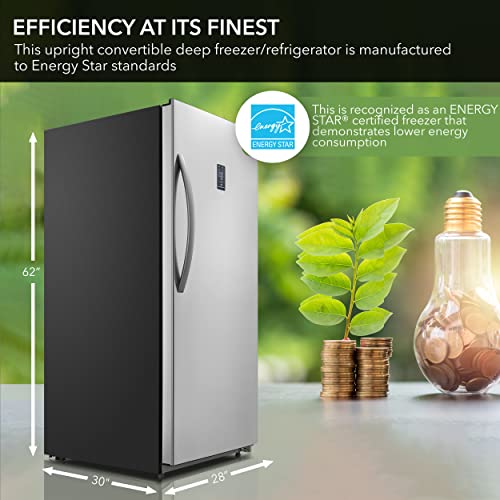 Whynter UDF-139SS Udf-139Ssa 13.8 Cu.Ft. Energy Star Digital Upright Convertible Deep Freezer/Refrigerator thumb #3