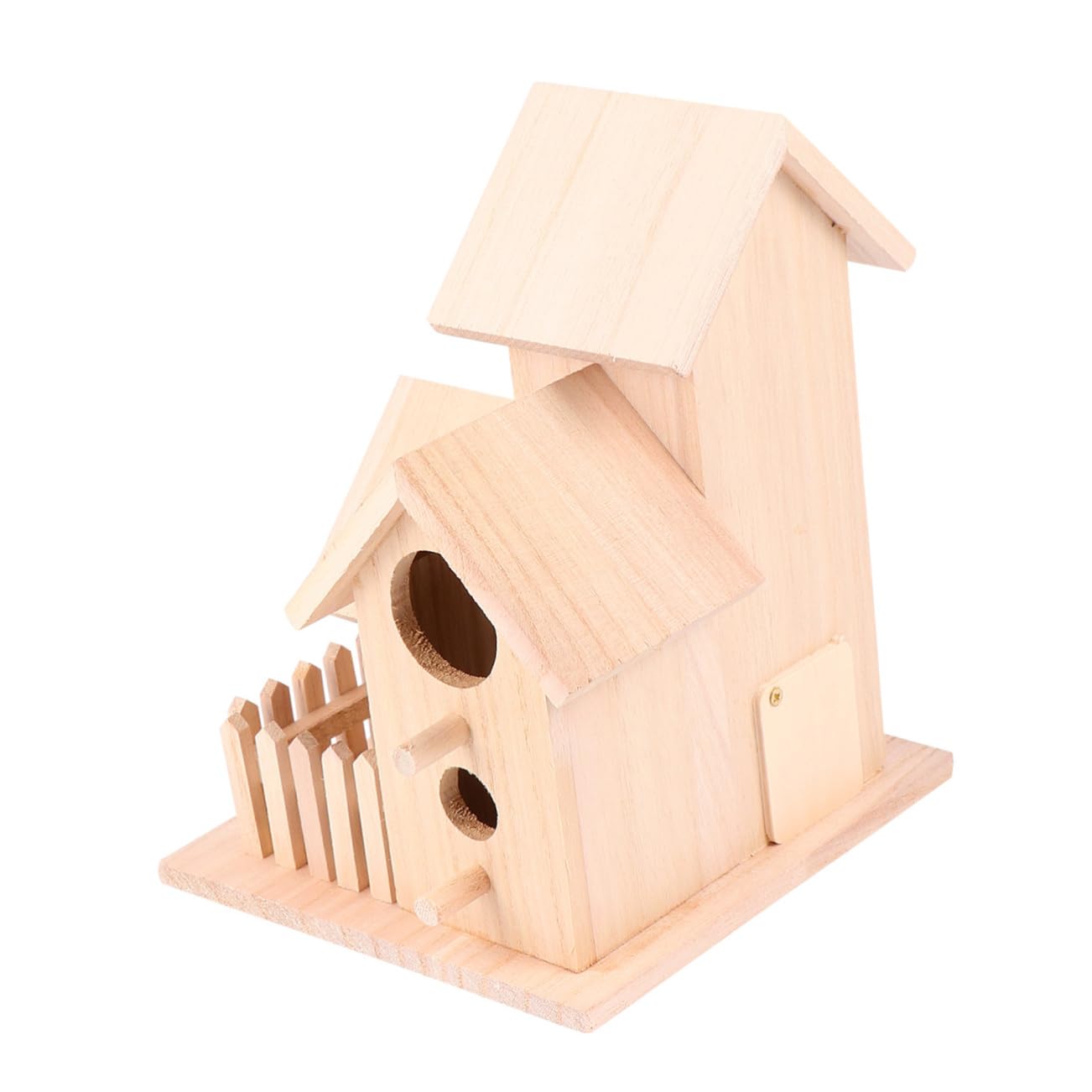 Nichoir à oiseaux en bois cabane chaleureuse trois pièces