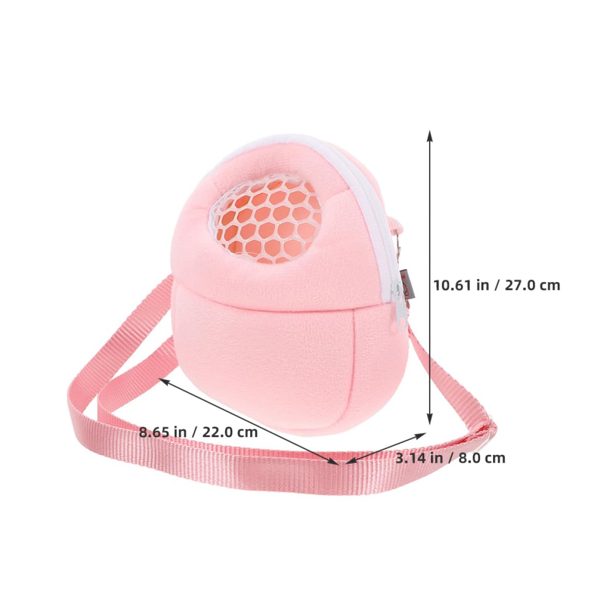 HANABASS Portable Hamster Travel Bag Breathable Mesh Carrier with Soft Lining for Squirrels Chinchillas and Rabbits Convenient Shoulder Strap for