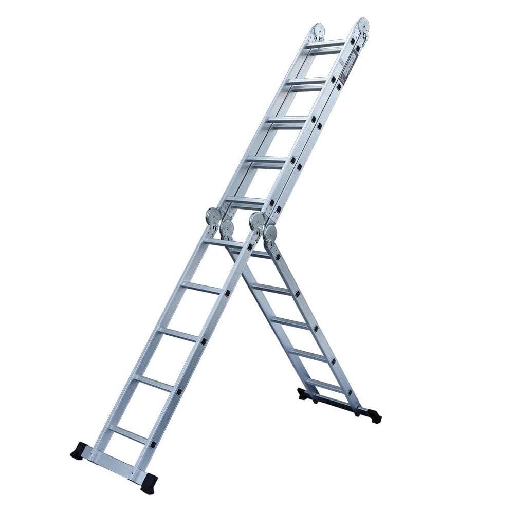 TREPPE Escalera Articulada Plegable Multifunción Aluminio 4x5 Escalones 5,82m