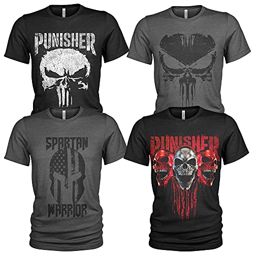 Lot de 4 t-shirts The Punisher Cover