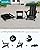 SERWALL Adirondack Chair with Dual Cup Holders, Folding Modern Adirondack Chair, HDPE Outdoor Fire Pit Chair for All Weather Using, Black
