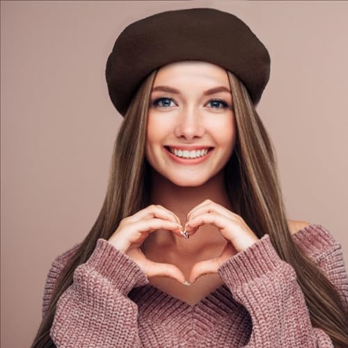 Image of Jolbndcv 6PCS Beret, French Beanie, Outdoor, Winter, Fashion Lady Hat | One Size Fits Most,Solid Color,Stretchable,for All Season