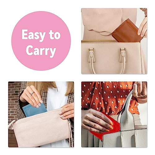 10 Pcs Small Pocket Makeup Bag Portable Mini Pouch No Zipper Self-closing Waterproof Pocket Pu Leather Cosmetic Bag for Jewelry Lipsticks Daily Saving Women & Girl Gift (4.4 * 4.5inches)2