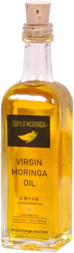 Super Moringa Cold Pressed Virgin Moringa Oil | 100% Pure & Natural | Sulphate and Paraben Free | 60 ml Glass Bottle