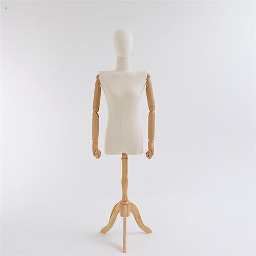 Miniatura 2 de Forma de vestido de maniquí femenino, 61.02-78.74 pulgadas de altura ajustable, soporte de cuerpo con cabeza, maniquí minorista con base triangular