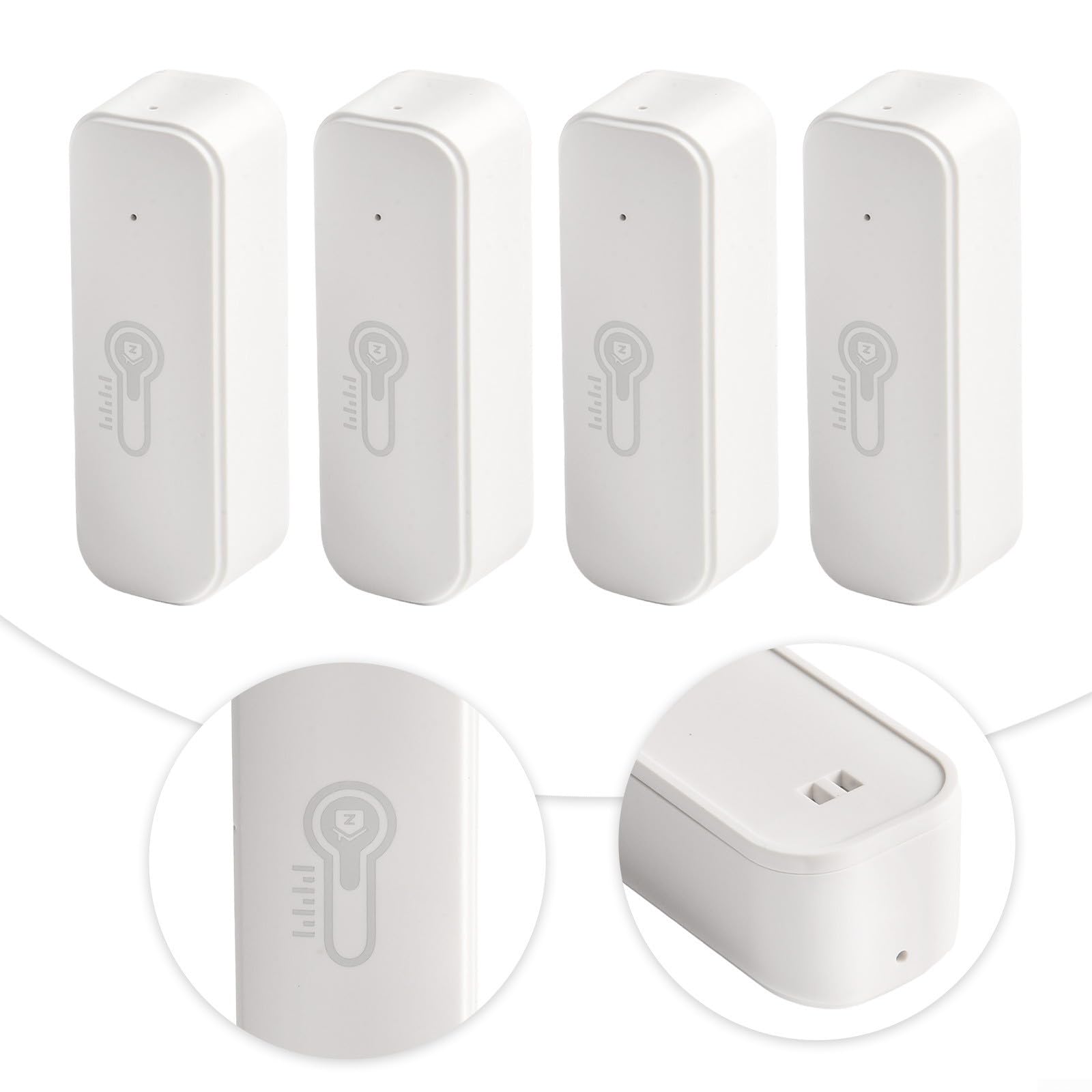 Alertas inteligentes de temperatura con sensor Tuya para zigbee monitorea fácilmente las condiciones interiores con características personalizables (4 piezas)