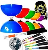 El Big Top es un diábolo de eje de rodamiento de tamaño jumbo de English Juggling Company – Juggle Dream. La camiseta grande es adecuada para jugadores principiantes e intermedios de todas las edades. Para jugadores más avanzados, echa un vistazo al Juggle Dream Jumbo Hurricane. Especificaciones de la parte superior grande: diámetro de la taza: 129 mm, ancho del diábolo: 145 mm, peso: 298 g, ancho del eje: 10 mm