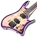 Redid Headless Electric Guitar, 25.5″ Scale Travel Guitar with Dual Humbucker Pickups, Mahogany Body & Maple Neck, 24 Frets, Lightweight Portable Electric Guitar with Gig Bag(Purple)