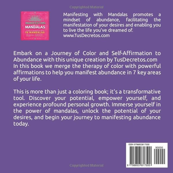Miniatura 2 de Manifesting With Mandalas Learn to Manifest with 78 Mandalas 78 Mandalas for Manifesting Love, Harmony, Abundance, Wealth, Health, Joy and Emotional