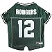 NFL NFLPA Dog Jersey - Aaron Rodgers #12 Pet Jersey Green Bay Packers Mesh Jersey, Medium