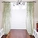 Green Sheer Curtains 108 Inches Long for Living Room, Vine Leaf Patterned Curtains 2 Panels Green Bedroom Curtain Sheers Voile Transparent Window Treatment Drapes for Closet Doorway Nursery Kids