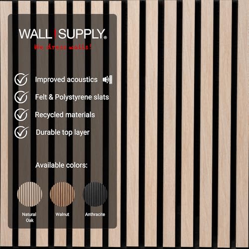 Wall!Supply 3D Soundproof Wall Panels – Acoustic Natural Oak Finish – EPS Foam Wallpaper Alternative for Living Room, Bedroom & Office – Easy DIY Installation – 6 Pack, Covers 10.87 Sq Ft by Wall!Supply - Image 3