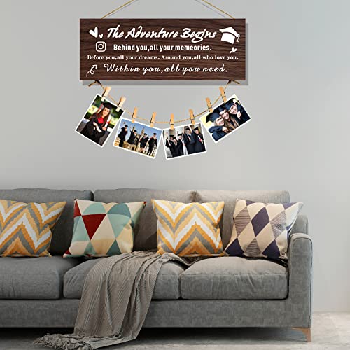 Graduation Decorations Class Of 2023，Inspirational High School College Graduation Gifts, Handmade Wooden Picture Frame Door Hange 2023 Graduation Decorations #TOP3