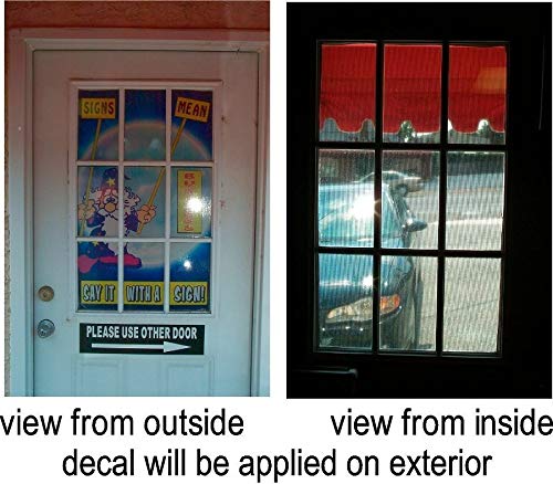Perforated Decal ONE Way Window Film Laptop Game Consoles TV Tablets Repairs Large 19\" X 44\" Window PERF Vertical
