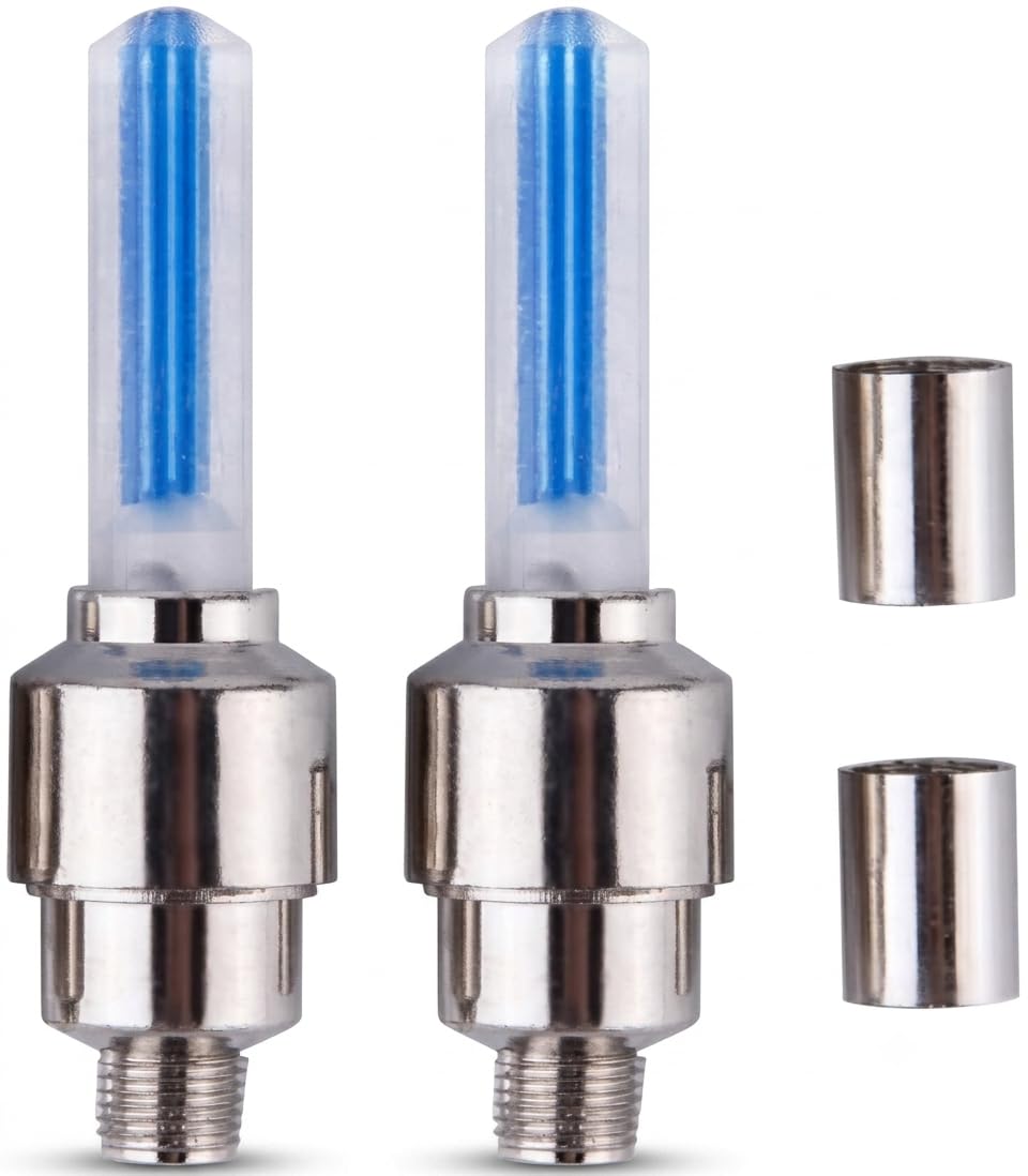 Wavva Steel Wheel Reflectors LED Fireflys Wheel Valve Cap Light for Bicycle, Motorcycle and Cars (Blue, 246) - Set of 2-image-17