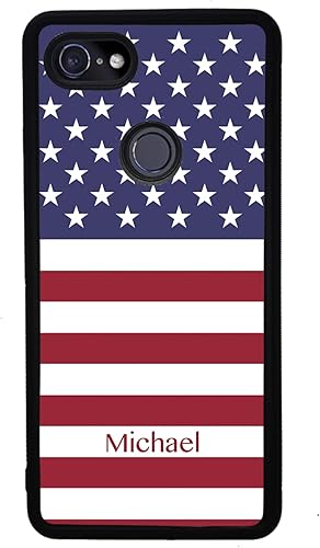 Miniatura 4 de American Flag Stars and Stripes Personalized Black Rubber Phone Case Compatible With Google Pixel 10, 10 Pro, 10 Pro XL, 9a, 9 Pro, Pixel 9, Pixel 9