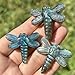 Xzyycyj Natural Labradorite Dragonfly Crystal Quartz Skull Crystal and Stone Reiki Healing (Dragonfly)