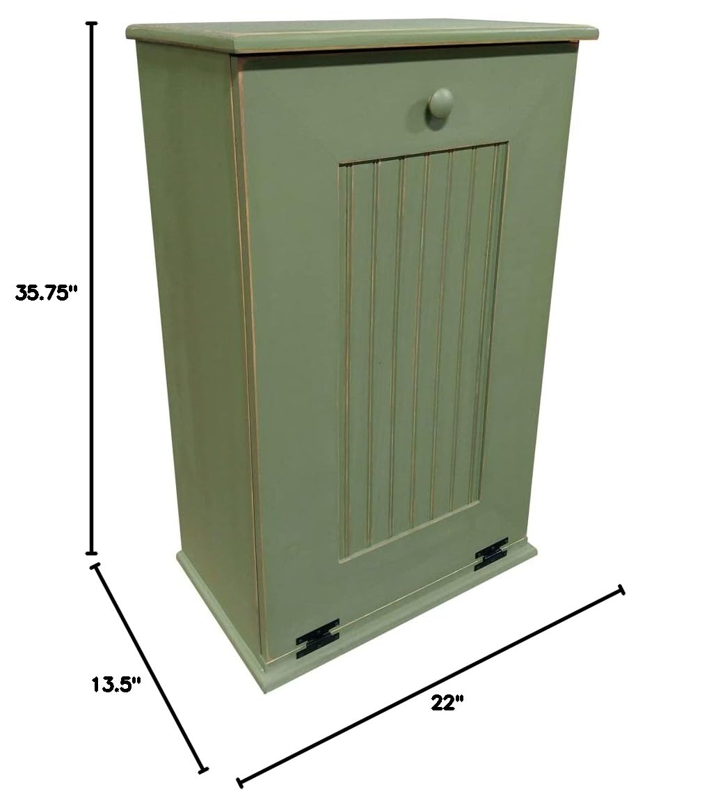 Sawdust City Wood Tilt-Out Trash Cabinet (Solid Sage)