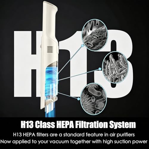 Image of Handheld Vacuum Cordless, Lightweight 1.4lb with Powerful Suction, Charging Dock, Single Touch Empty and Detachable Dust Cup, Portable Mini Car Vac for Home Office and Pet Hair (Beige)