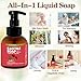 Tuteshow Castile Soap Liquid Base Individually Wrapped, All-In-1 Pure Castile Persimmon Soap with Rose Oil, Suitable for Hand, Dishes, Laundry, Home Cleanser, 10.12 fl.oz