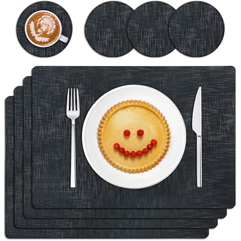TOPAHGOD Elegant Heat Resistant Placemats Set Cover