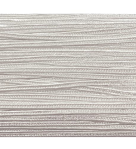 3Mm Viscose Soutache Braid Cord String Beading Sewing Quilting Trimming Embroidery Crafts Jewelry Design (White, 10 Yards) #TOP28